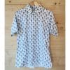 chemise manches courtes en coton imprimé tigres noirs sur fond blanc