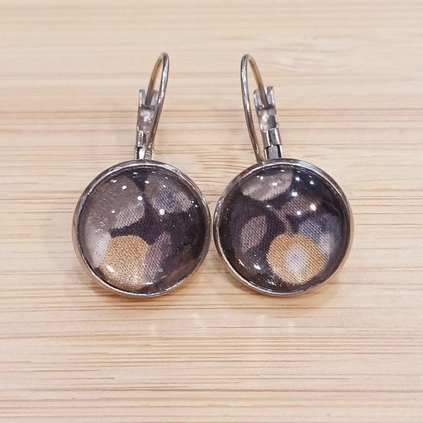 Boucles d'oreille liberty Wiltshire Noir et Or