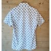 chemise manches courtes en coton imprimé tigres noirs sur fond blanc
