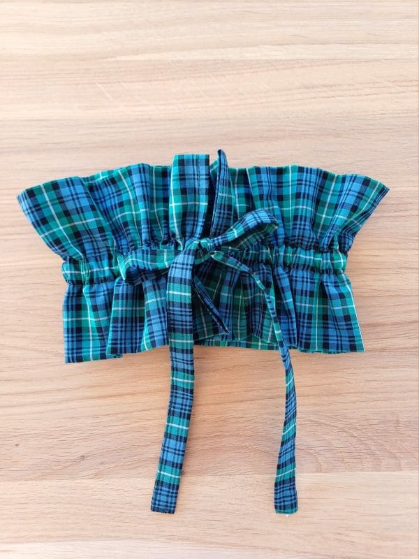 Col amovible tartan vert 2