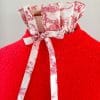 Col amovible toile de jouy rouge