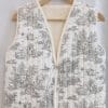 Gilet Matelassé en Toile de Jouy Gris